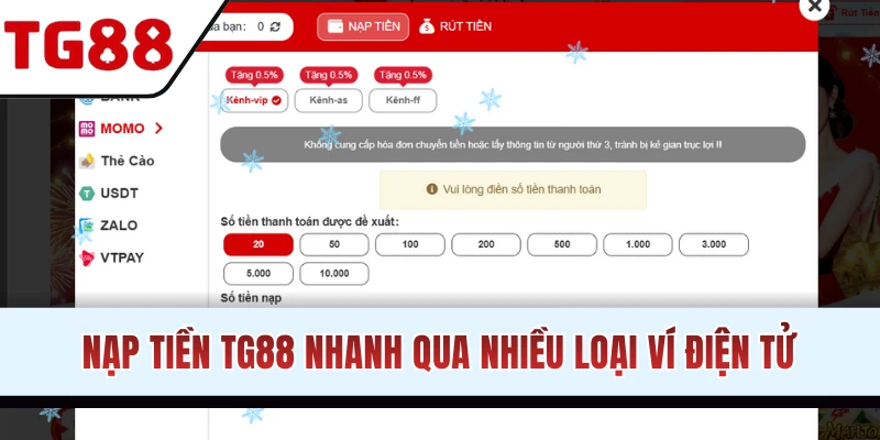 Quy trình gửi vốn qua ví điện tử đơn giản